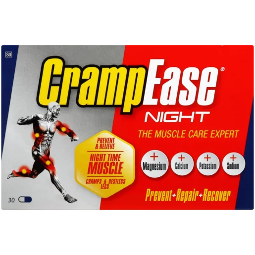 CrampEase Night Muscle Cramp Relief Capsules 30 Pack CrampEase Night Muscle Cramp Relief Capsules 30 Pack