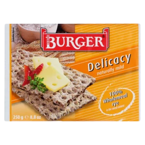 Burger Delicacy Naturally Mild Crisp Bread 250g Burger Delicacy Naturally Mild Crisp Bread 250g