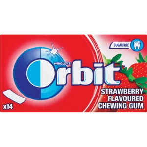 Wrigley's Orbit Strawberry Sugarfree Chewing Gum 14 Pack Wrigley's Orbit Strawberry Sugarfree Chewing Gum 14 Pack