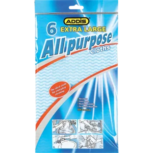 Addis Extra Large All Purpose Cleaning Cloths 6 Pack Addis Extra Large All Purpose Cleaning Cloths 6 Pack