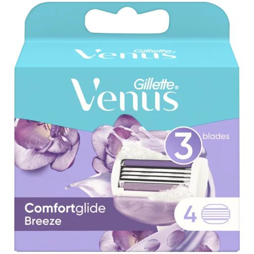 Gillette Venus Breeze Comfortglide Razor Refills 4 Pack