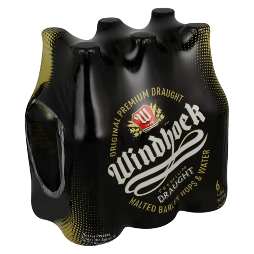 Windhoek Premium Draught Beer Bottles 6x440ml Windhoek Premium Draught Beer Bottles 6x440ml