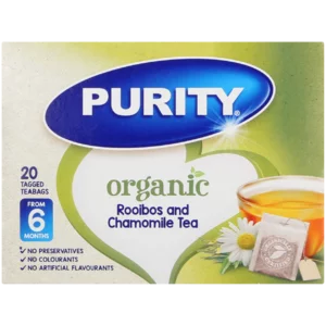 Purity Organic Rooibos & Chamomile Tea 20 Tagged Teabags