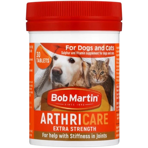 Bob Martin Arthricare Extra Strength Dogs & Cats Joint Stiffness Tablets 30 Pack