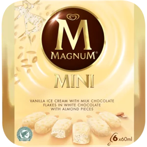 Ola Magnum Mini White Almond Flavoured Ice Cream Sticks 6x60ml Ola Magnum Mini White Almond Flavoured Ice Cream Sticks 6x60ml