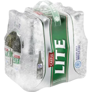 Castle Lite Beer Bottles 12x340ml Castle Lite Beer Bottles 12x340ml