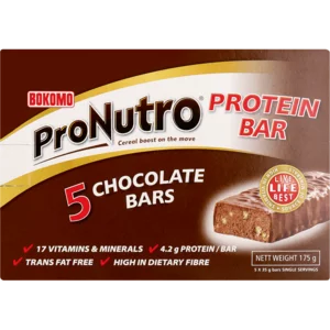 Bokomo ProNutro Chocolate Cereal Bar 5x35g Bokomo ProNutro Chocolate Cereal Bar 5x35g