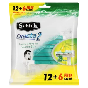 Schick Exacta 2 Disposable Razor 12 + 6 Pack Schick Exacta 2 Disposable Razor 12 + 6 Pack