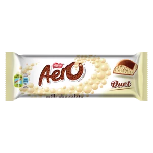 Nestlé Aero Duet White & Milk Chocolate 40g Nestlé Aero Duet White & Milk Chocolate 40g