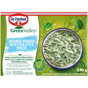 Dr. Oetker Green Valley Frozen Creamed Spinach & Feta Dish 350g Dr. Oetker Green Valley Frozen Creamed Spinach & Feta Dish 350g
