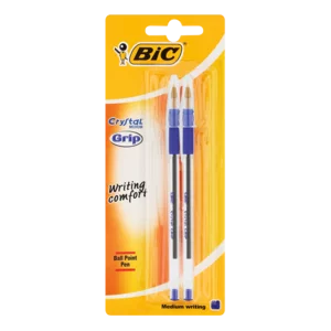 BIC Crystal Grip Ball Point Pen Medium Blue