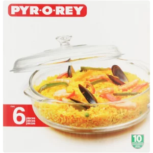Pyrorey Round Glass Casserole Set 6 Piece