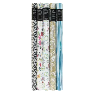 Creative Stationery White Ribbed Kraft Gift Wrap 1m x 50cm Creative Stationery White Ribbed Kraft Gift Wrap 1m x 50cm