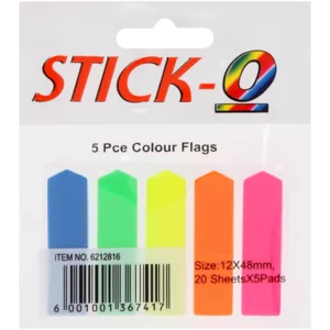 Stick O Multicoloured Page Flags 5 Pack Stick O Multicoloured Page Flags 5 Pack