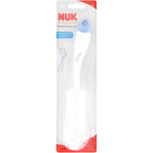 NUK Blue & White 2-in-1 Bottle Brush With Integrated Teat Brush NUK Blue & White 2-in-1 Bottle Brush With Integrated Teat Brush