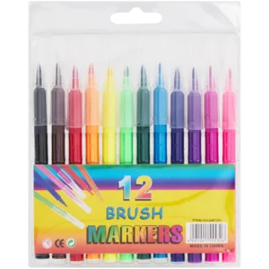 Multi-coloured Brush Markers 12 Piece Multi-coloured Brush Markers 12 Piece