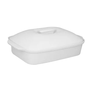 White Rectangular Casserole Dish & Lid 38cm White Rectangular Casserole Dish & Lid 38cm
