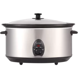 Platinum Silver Oval Slow Cooker 6.5L Platinum Silver Oval Slow Cooker 6.5L