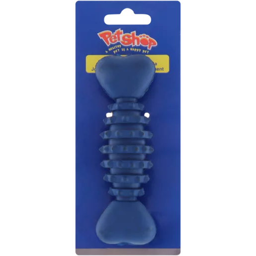 Pet Shop Blue Treat Bone Dog Toy