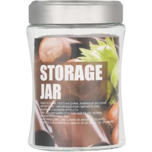 Classic Glass Storage Jar & Stainless Steel Lid 1.6L