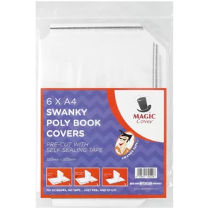 Magic Cover A4 Transparent Swanky Plastic Book Covers 6 Pack Magic Cover A4 Transparent Swanky Plastic Book Covers 6 Pack