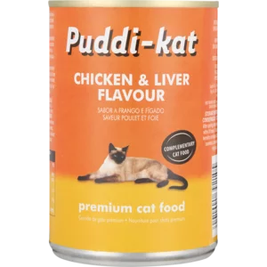 Puddi-Kat Chicken & Liver Premium Cat Food Can 385g