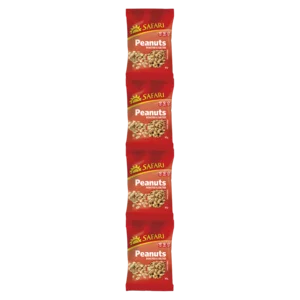 Safari Roasted & Salted Peanuts Strip 4x40g