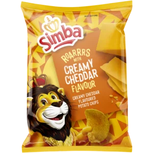 Simba Creamy Cheddar Flavoured Potato Chips Bag 36g