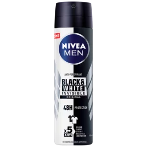 Nivea For Men Black & White Invisible 48 Hour Anti-Perspirant 150ml Nivea For Men Black & White Invisible 48 Hour Anti-Perspirant 150ml