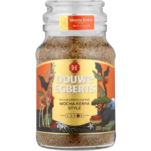 Douwe Egberts Mocha Kenya Style Instant Coffee 200g Douwe Egberts Mocha Kenya Style Instant Coffee 200g