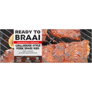 Ready To Braai Grillhouse Style Pork Spare Ribs Per kg Ready To Braai Grillhouse Style Pork Spare Ribs Per kg