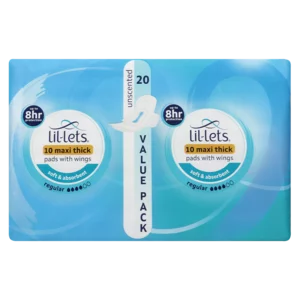 Lil-Lets Unscented Winged Maxi Thick Pads 20 Pack Lil-Lets Unscented Winged Maxi Thick Pads 20 Pack