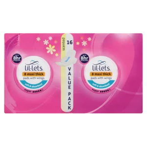 Lil-Lets Scented Super Winged Maxi Thick Pads 16 Pack Lil-Lets Scented Super Winged Maxi Thick Pads 16 Pack