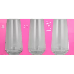 Lav Hi Ball Glasses 3 Piece