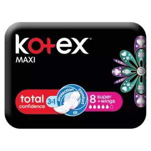 Kotex Maxi Super Sanitary Pads With Wings 8 Pack Kotex Maxi Super Sanitary Pads With Wings 8 Pack