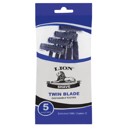 Lion Shave Twin Blade Disposable Razors 5 Pack Lion Shave Twin Blade Disposable Razors 5 Pack
