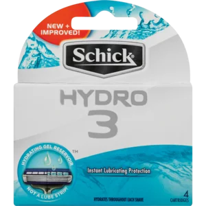 Schick Hydro 3 Instant Lubricating Protection Refill Cartridges 4 Pack Schick Hydro 3 Instant Lubricating Protection Refill Cartridges 4 Pack