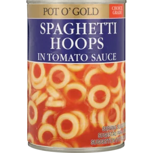Pot O' Gold Spaghetti Hoops In Tomato Sauce 400g