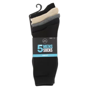 Bare Basic Assorted Mens Anklets Socks 5 Pack