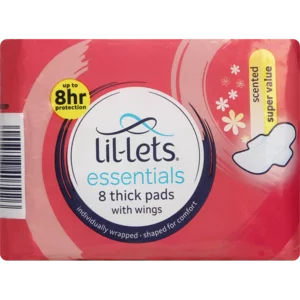 Lil-Lets Essentials Scented Super Value Thick Pads 8 Pack Lil-Lets Essentials Scented Super Value Thick Pads 8 Pack