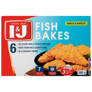 I&J Frozen Garlic & Parsely Flavoured Fish Bakes 360g I&J Frozen Garlic & Parsely Flavoured Fish Bakes 360g