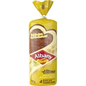 Albany Ultima Multigrain Sliced Brown Bread Loaf 700g Albany Ultima Multigrain Sliced Brown Bread Loaf 700g