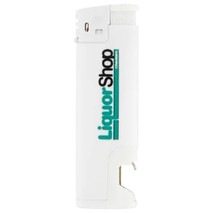 White Electric Lighter With Bottle Opener