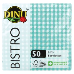 Dinu Bistro Green 1 Ply Serviettes 50 Pack Dinu Bistro Green 1 Ply Serviettes 50 Pack