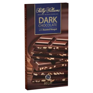 Sally Williams Dark Chocolate Slab With Roasted Nougat 80g