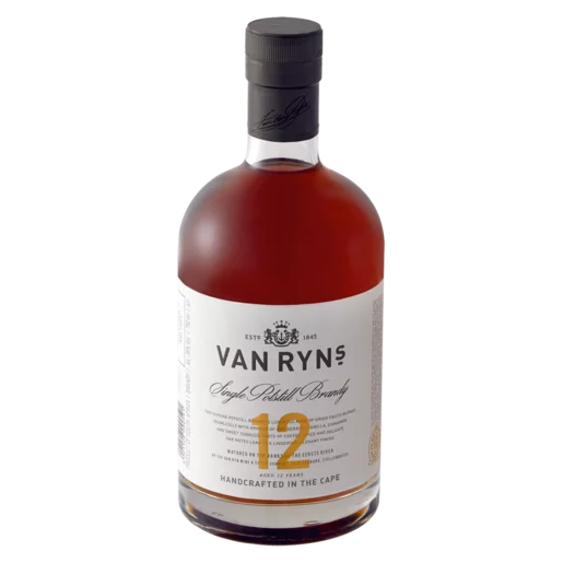 Van Ryn's Single Potstill Aged 12 Years Brandy Bottle 750ml Van Ryn's Single Potstill Aged 12 Years Brandy Bottle 750ml