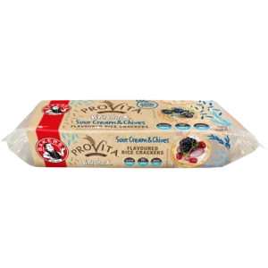 Bakers Provita VitaSnack Sour Cream & Chives Flavoured Rice Crackers 100g