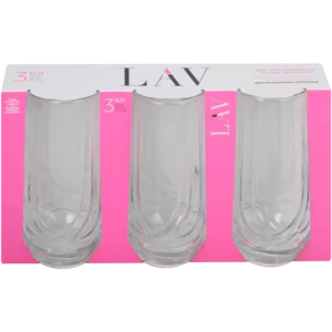 Lav Elite Hi Ball Glass Set 3 Piece
