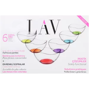 Lav Coral Vira Glass Bowl Set 6 Piece Lav Coral Vira Glass Bowl Set 6 Piece