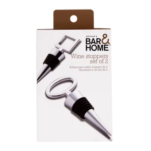 Arthur's Bar & Home Wine Stopper Set 2 Piece
